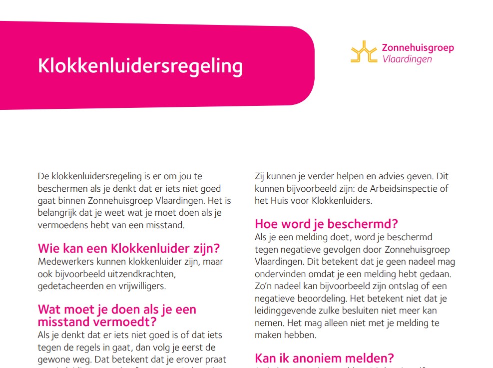 Klokkenluidersregeling