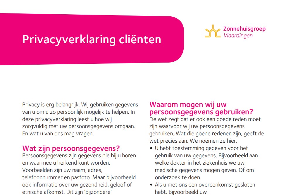 Privacyverklaring cliënten