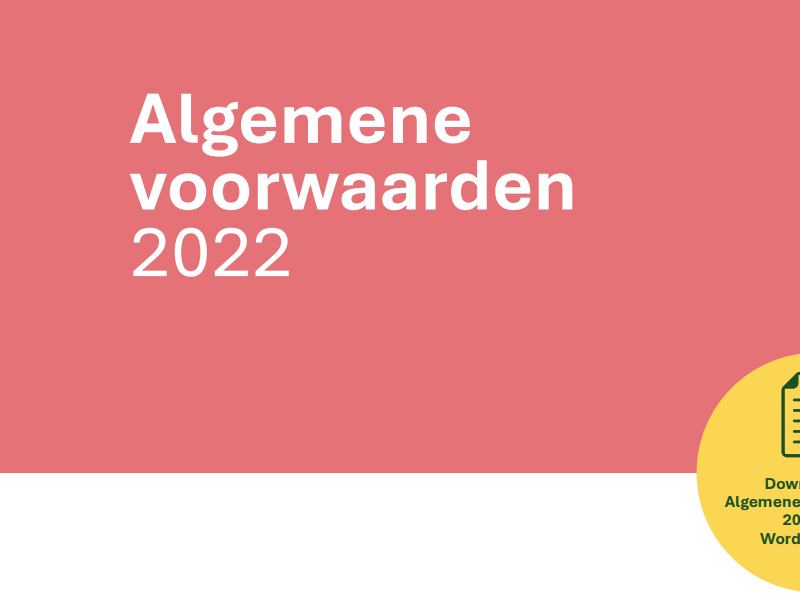 Nieuwe algemene voorwaarden