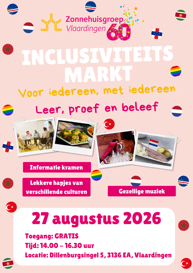 27 augustus inclusiviteitsmarkt in het Zonnehuis